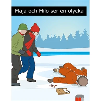 Maja och Milo ser en olycka text image